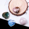 Crystal Heart Shaped Stones Set Assorted Natural Gemstones 25mm Pocket Worry Palm Stone Rock Collection Box for Healing Reiki Jewelry Making Home Decor 18Pc