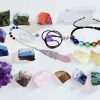 XMHOME Healing Crystals Sets Chakra Therapy Stone 20 Pcs Kits for Beginners (14 Raw Gemstones and Crystals, Quartz Pendulum, Necklace, Selenite, Amethyst Cluster) Gift for Meditation Reiki Decor