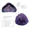 Decorative Agate Bookends  Dyed Purple Natural Crystal Geode Book Ends for Home Decor Housewarming Gift 1 Pair