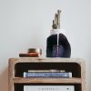 Decorative Agate Bookends  Dyed Purple Natural Crystal Geode Book Ends for Home Decor Housewarming Gift 1 Pair